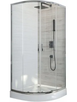 Corner shower cabin with a shower tray, 90x90 cm